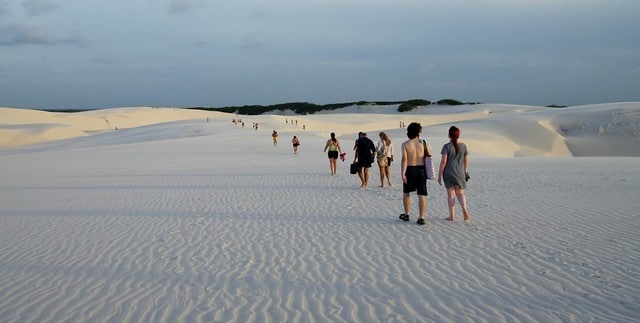 sable blanc Lencois Maranhenses.